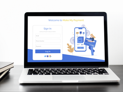 Log In screen of Make my payment