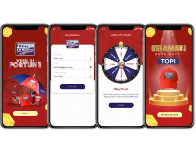 Gudang Garam Games Wheel Of Fortune game design mobile app ui ux