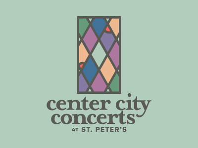 Center City Concerts identity stained glass