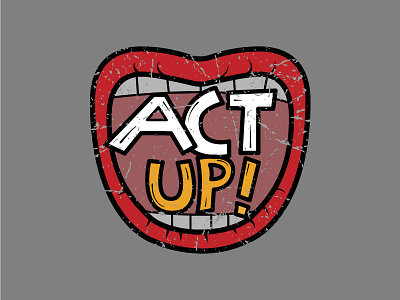 ACT UP! act act up graffiti illustration resist street art