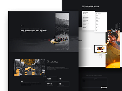 New ETL Website clean dark design interaction modern parallax portfolio ui ux web webgl