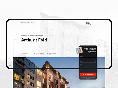 Property Landing Layout above the fold abovethefold clean flat grid hero minimal parallax typography ui design ux ui ux design web website whitespace