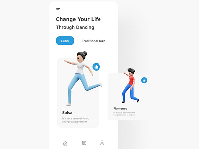 A dancing app UI design