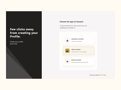 Client Onboarding Screen UI Design