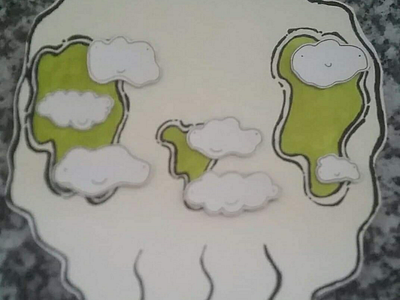 Cloudy Eyes clouds cut out skull