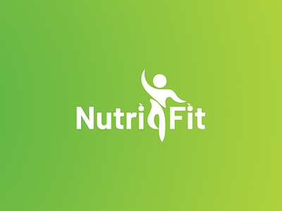 NutriFit design flat icon logo minimal