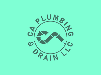 CA PLUMBING DRAIN LLC app design flat icon logo minimal