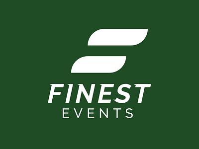 Finest EVENTS app design flat icon logo minimal ui