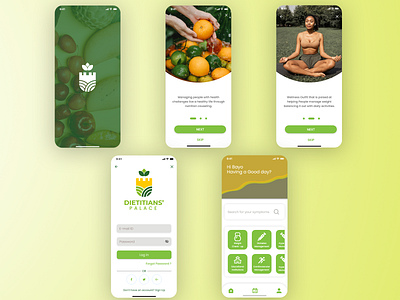 Dietitian Palace app design flat illustration minimal ui ux