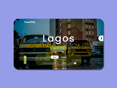 Travel to Lagos design flat minimal nigeria web website