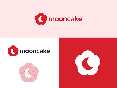 MOONCAKE LOGO CONCEPT branding design flat icon illustration logo minimal website