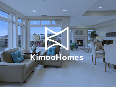 Logo Design - KimooHomes branding design flat logo minimal