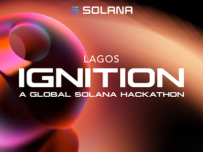Solana Hackathon Event, Lagos. design flat illustration minimal solana