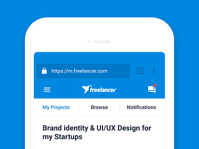 Freelancer Mobile Web Nav interaction design interface design ux design