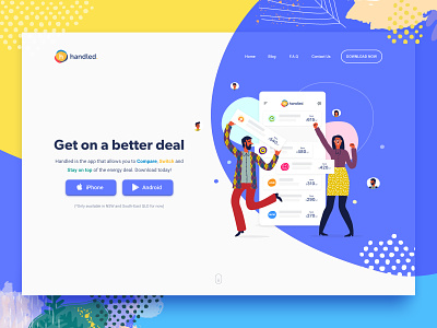 handled landing page—early exploration. landing page web design