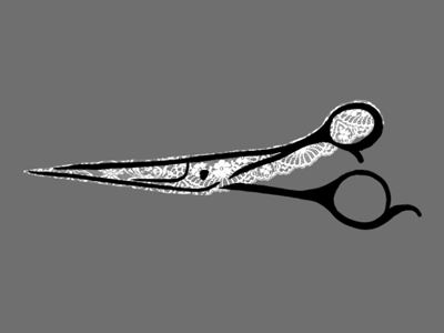 fancy shears illustration lace shears