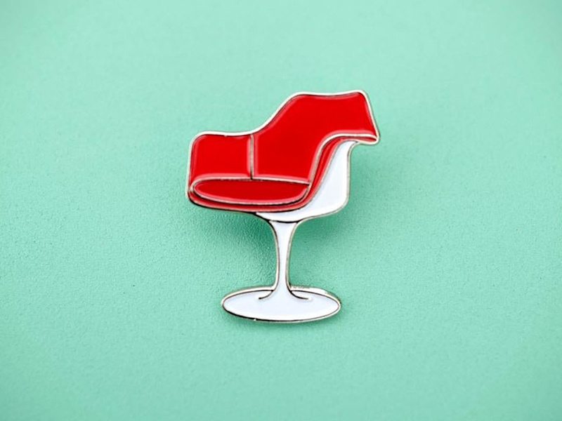 Tulip Chair enamel pin enamel pin retro chair furniture mid-century modern tulip chair saarinen