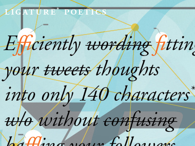 ligature poetics grad school ligature poster twitter typography