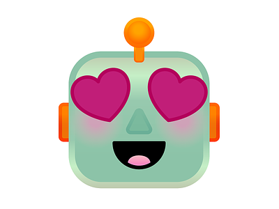 Propbot 🤖💌 bot hearteyes icon design illustration