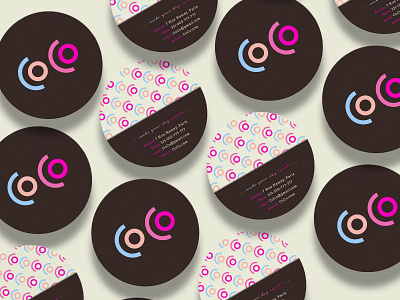 Sweet business cards for dessert brand CoCo