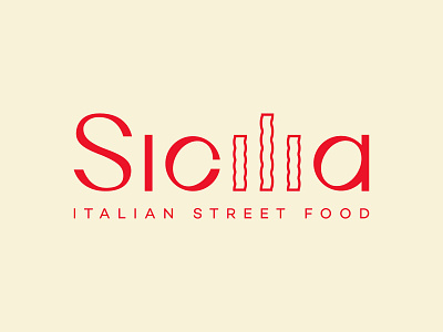 Sicilia logo branding creative graphicdesign identity identity designer italian food italian restaurant italiano letters logo logotype pasta typography vector