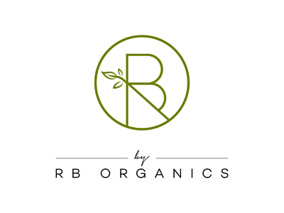 by RB ORGANICS, COSMETIC LOGO DESIGN branding cosmetic cosmeticlogo leaf leaves logo logodesign monogram natural organic