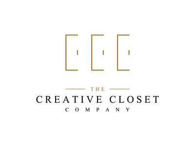 The Creative Closet Company branding classy closet company creative elegant flat flat logo design gold color icon logo logo design logotype logotypes luxury sophisticated