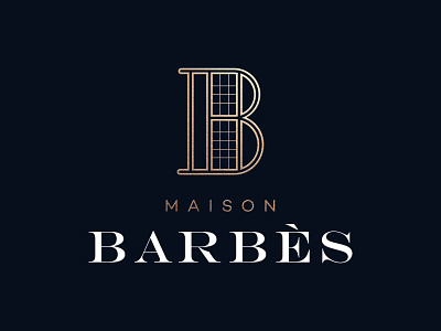 Maison Barbes boutique branding classy creative design graphicdesign high-end hotel branding icon illustraion letters logo logodesign luxury paris typography