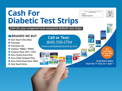 Diabetic Test Strips Postcard