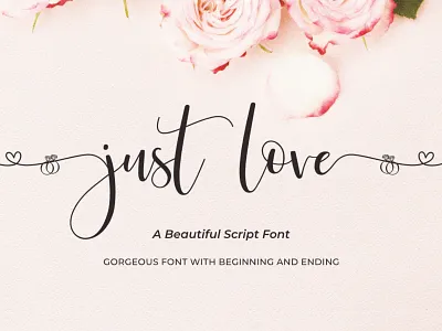 Just Love Beautiful Script Font font awesome font design fonthandwriting greetingcard handlattering letteringfont script font typography wedding wedding card wedding invitation wedding invite weddings