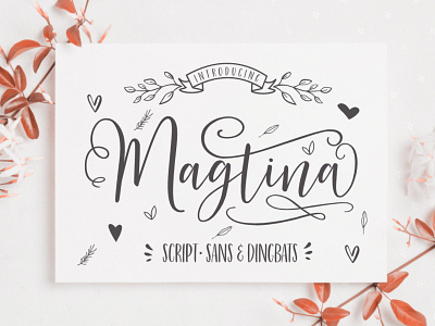 Magtina Font Duo bat bats dingbats font design fonthandwriting handlattering illustration letteringfont logo script script lettering scriptfont typography