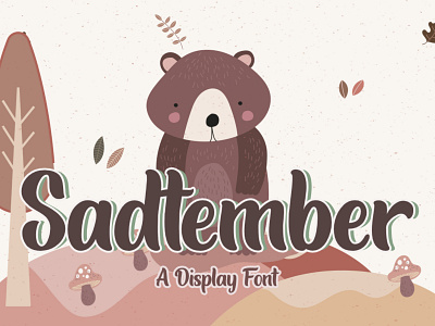 Sadtember - Display Font branding display display font display type display typeface display typography font font awesome font design fonthandwriting handlattering letteringfont typography