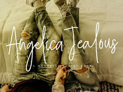 Angelica Jealous | Monoline Script Font
