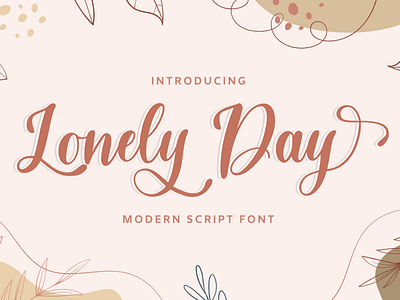 Lonely Day - Handwritten Script Font