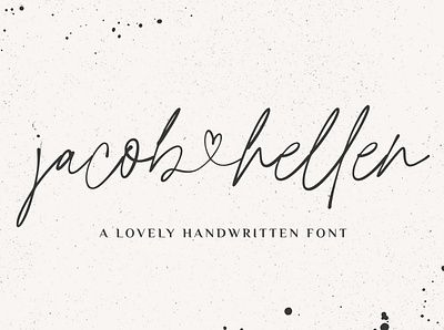 Jacob & Hellen Font Heart branding design font design fonthandwriting handlattering heart swash illustration letteringfont logo script branding script lettering typography wedding branding wedding font