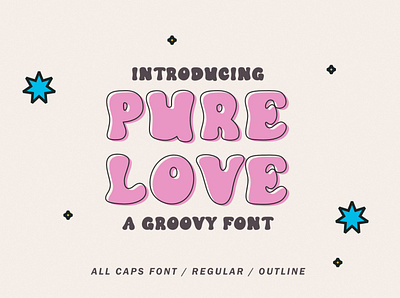 Pure Love - Groovy 70s Font skincare brands