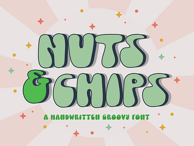 Nuts and Chips Groovy Retro Vintage Font