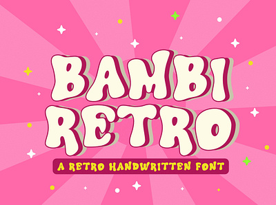 Bambi Retro - Layered Font, Groovy Font, Boho Font skincare brands