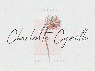 Charlotte Cyrille Font Script