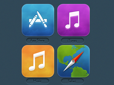 Beast iOS Preview app beast blue holes icon ios iphone itunes music needle orange purple replacements safari store theme