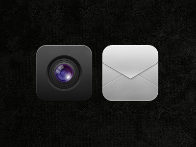Beast Camera & Mail beast black camera icon ios iphone lens mail replacements theme white