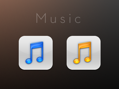 Music Icons blue icon ios iphone music note orange theme