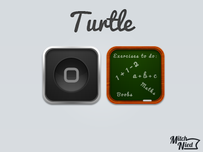 WinterBoard & Calculator black border button green icon ios iphone theme turtle