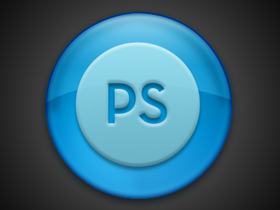 Photoshop Replacement Icon blue dope gloss icon photoshop shiny
