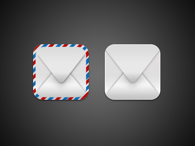 Mail icon ios iphone mail stripe theme turtle white