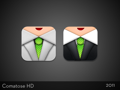 Stocks black comatose icon ios iphone stocks suit theme tie white