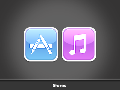 App Store & iTunes app blue icon ios iphone itunes purple store theme white