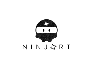 NinjArt cute fun logo ninja star