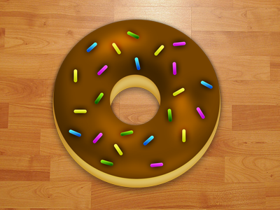 Doughnut! brown chocolate donut doughnut sprinkles wood