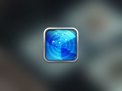 Client Icon blue border client gps icon ios maps radar theme